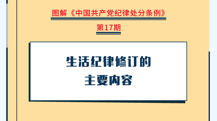 图解纪律处分条例丨生活纪律修订的主要内容